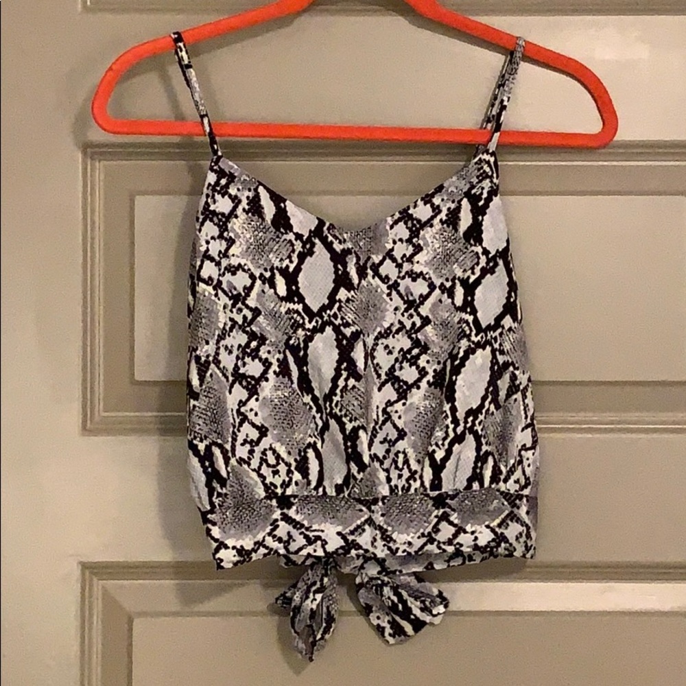 Cropped Snake Pattern Tank